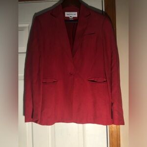 Jones New York Red Blazer Classic Cut